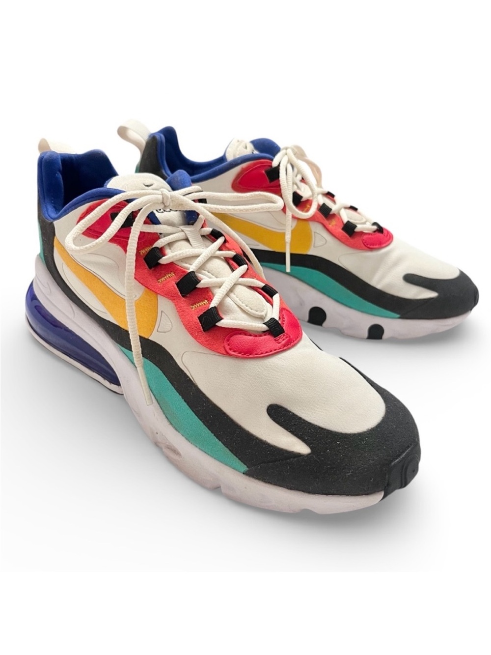 Nike Air Max 270 React Bauhaus Multicolour Nylon Low Top Sneaker Unisex 8